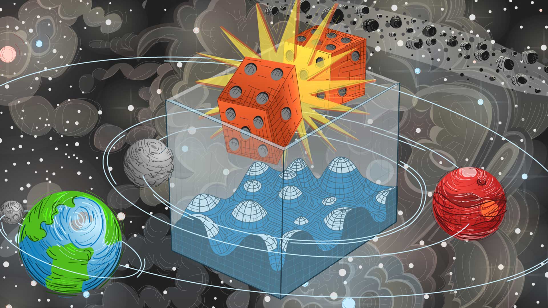 dice in the cosmos